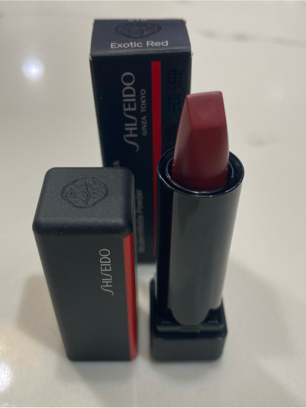 Shiseido ModernMatte Powder Lipstick 516 Exotic Red .08 oz NIB - Picture 2 of 7